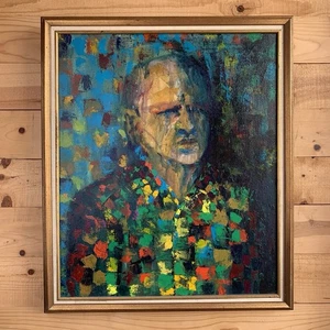 Original Art Painting On Canvas Native Abstract Framed 23.25"x27.25" Somppi - Picture 1 of 9