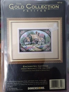 Dimensions Gold Collection Petites Enchanted Cottage Counted Cross Stitch Kit - Picture 1 of 7