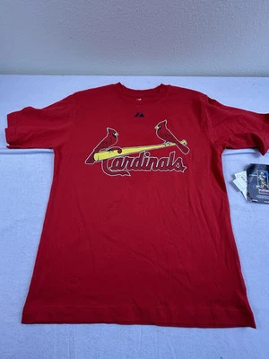 Camiseta St. Louis Cardinals Albert Pujols Youth Majestic Tamanho Médio 10/12 Nova - Imagem 1 de 3