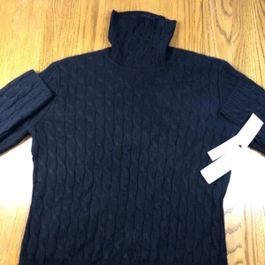 NEW Jones New York Womens XL Black Angora Blend Turtleneck Sweater Long Sleeve - Picture 1 of 8