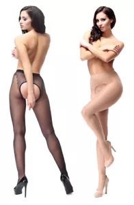 Miss O Glänzende Ouvert Strumpfhose Pofrei mit offenem Schritt, P201 - Bild 1 von 6