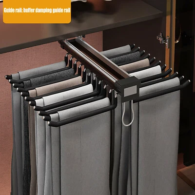 22 Arms Steel Pull Out Pants Hanger Trousers Rack For Space Saving And Storage - Image 1 of 4