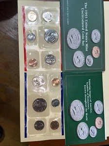 1993 P & D Uncirculated United States 10 Coin Mint Set Original Cello & Envelope - Picture 1 of 3
