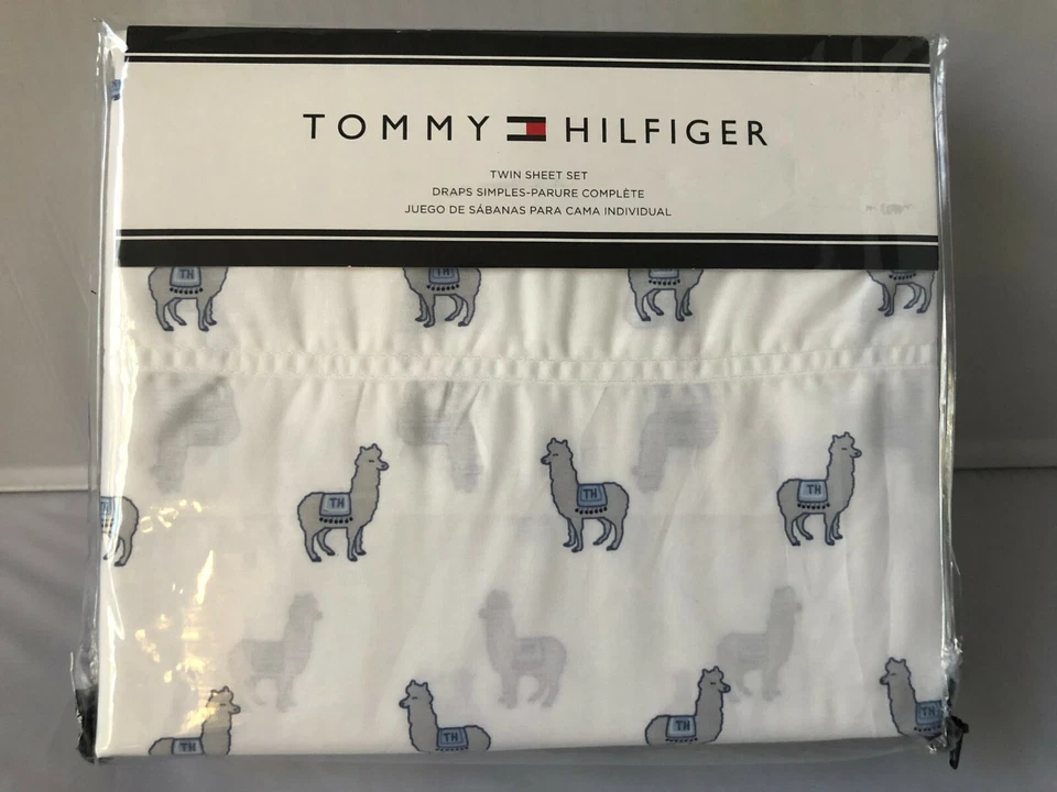 Комплект простыней Tommy Hilfiger 3 шт. двойной размер с принтом 60% хлопок 40% полиэстер - Изображение 1 из 3
