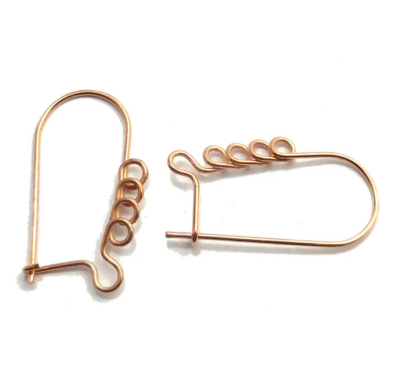 40 PCS 29X13MM SOLID COPPER EARRING FINDING 18K GOLD PLATED 591 ASH-343 - Image 1 of 3