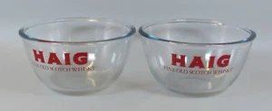 Haig Whisky Pyrex Glass Mixing Bowls x 2 (16cm x 8cm) - Picture 1 of 6