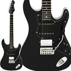Aria ProII 714 BLACK Electric Guitar Limited Model Stratocaster Type w/ Gig Bag
