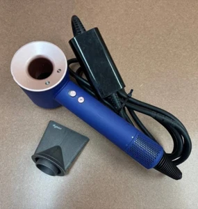 Secador de pelo supersónico Dyson HD07 100 % genuino con concentrador azul vinca/rosa - Imagen 1 de 4