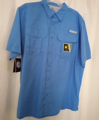 Realtree Fishing Button Shirt Men  Royal blu Vent UPF 40 Guide Shirt  Large - Image 1 of 4