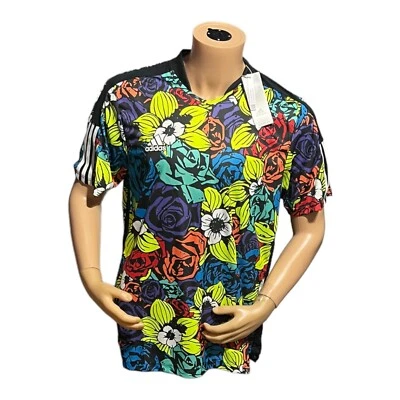 Camiseta Adidas Aeroready Tiro Floral Gráfico Poliéster Para Hombre Talla Pequeña HC3929 Foto 1 de 4