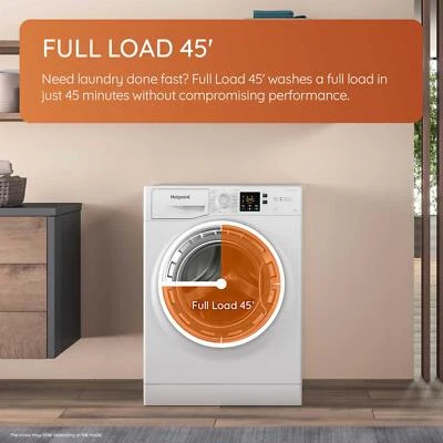 Hotpoint NSWM 1046 W UK 10kg 1400rpm Anti-Stain Washing Machine - White - Image 1 of 4
