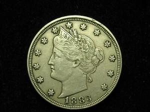 SEMI KEY DATE! AU 1883 LIBERTY V NICKEL NO CENTS IN COLLECTIBLE CONDITION #306G - Picture 1 of 2