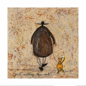 Sam Toft - Just Walking the Cat - Official 40 x 40cm Fine Art Print PPR55052 - Picture 1 of 1