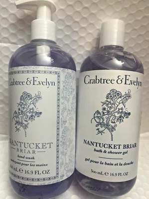 CRABTREE & EVELYN NANTUCKET BRIAR BATH & SHOWER GEL &HAND WASH 16.9FLOZ - Image 1 of 2