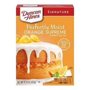 Duncan Hines Signature Perfectly Moist Orange Supreme Cake Mix, 4 PACK - Picture 1 of 5
