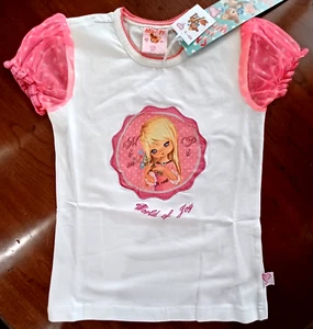 Mim-Pi World of Joy White/Pink Short Sleeve Girl's Shirt Size 6yr. - NWT - Picture 1 of 4