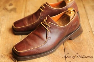 Oliver Sweeney Stallion Brown Leather Derby Square Toe Shoes Men's UK 9 US 10 - Picture 1 of 9