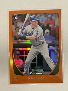 Jerry Sands 2011 Bowman cromo novato refractor naranja/25 Dodgers #100 - Imagen 1 de 2