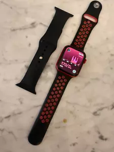 Apple watch series 6 44mm product red GPS+CEL Black/red band - Picture 1 of 6