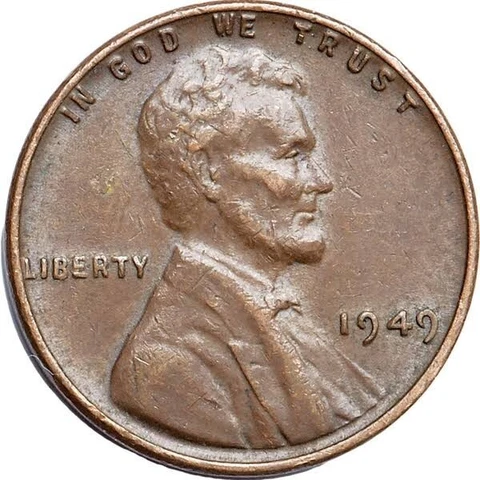 1949 error penny foreign planchet weigh 3.55 Cover