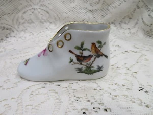 Herend  Cute Baby Shoe Rothschild Bird Pattern - Picture 1 of 5