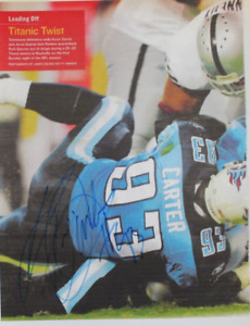 Kevin Carter Tenn Titans Florida Gators Signed Autographed 9x11 Football Photo