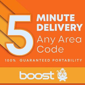 BOOST Mobile Prepaid Port Numbers - 5 MINUTE DELIVERY! -   RANDOM Area Code ONLY