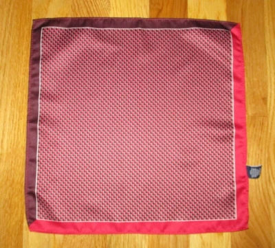 Men's Burgundy Red Geometric Pocket Square 12" - Image 1 of 3