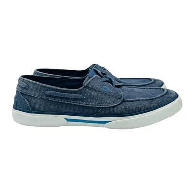 Zapatos Sperry para mujer talla 9 azules Top Sider sin cordones de lona de espuma viscoelástica Foto 1 de 4