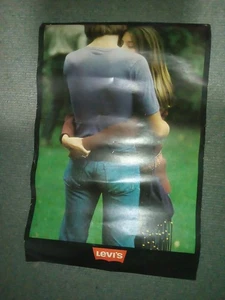 Rare Levi's 1970's/80sOriginal Poster Girl Hippie Guy In Jeans 16.5x25 - Picture 1 of 17