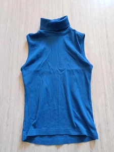Blind Date Rollkragenpullover Rolli ohne Ärmel ärmellos blau Gr. 42 L - Bild 1 von 2