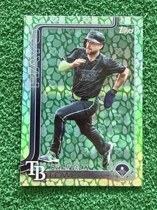 Brandon Lowe 2025 Topps Serie 1 Easter Green Foil #153 | Tampa Bay Rays - Imagen 1 de 2