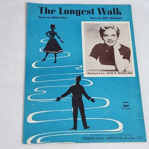 JAYE P. MORGAN Noten THE LONGEST WALK, E. Pola, F. Spielman 1955 Pop Vocal - Bild 1 von 7