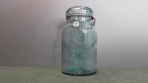 Antique Aqua Blue Atlas E-Z Seal Qt Canning Jar "Atlas E-Z Seal Trade Mark Reg." - Picture 1 of 7