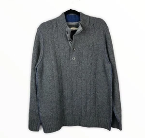 Tommy Bahama Suéter Grande Para Hombre Pullover 1/4 Botón Corderos Lana Tejido - Imagen 1 de 13