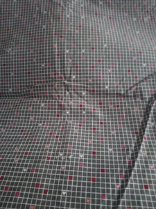 Two Yards Riley Blake Fabric Dated 2015- Lovebugs-Grey/White Grid/Pnk/Rd/Wt Hrts - Picture 1 of 4