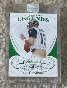 2019 Panini Flawless Kurt Warner Emerald 1/5! ~1\1! - Picture 1 of 2