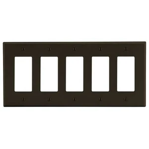 1 PC Hubbell Wiring Device-Kellems P265 Rocker Wall Plate, Number of Gangs: 5 P - Picture 1 of 1