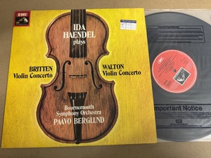 ASD 3483 Britten Walton Violin Concertos Ida Haendel Paavo Berglund - Picture 1 of 3