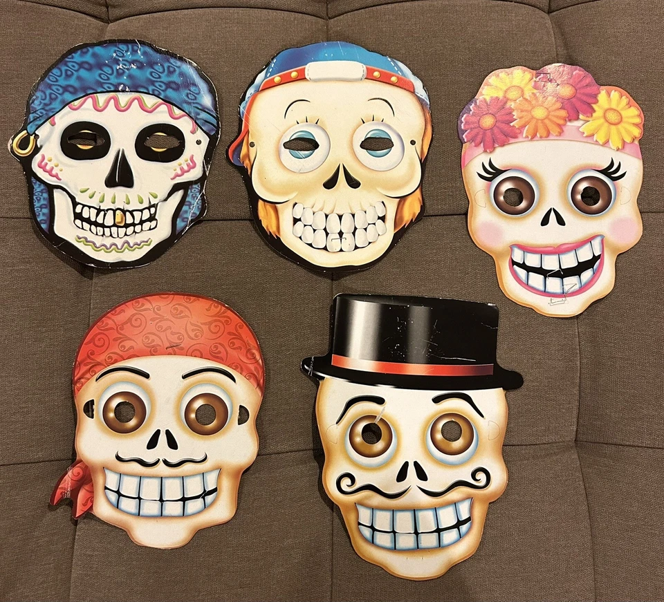 Day Of The Dead Paper Masks - Image 1 of 2