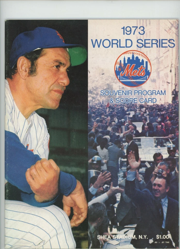 1973 Official World Series Program - New York Mets vs. Oakland A's - Yogi Berra - Image 1 of 1