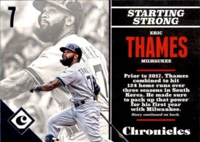 2017 Panini Chronicles #62 Eric Thames Milwaukee Brewers - Image 1 of 2