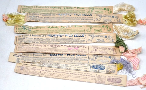 Brainerd  Armstrong Asiatic Filo Caspian Twisted Silk Embroidery Floss Lot of 10 Cover