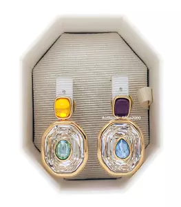 NEW 100% Authentic SWAROVSKI Multicolored Crystal Chroma drop earrings 5705582 - Picture 1 of 6