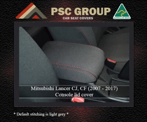 CONSOLE LID COVER Mitsubishi Lancer 2013-2017 100% WATERPROOF PREMIUM NEOPRENE - Picture 1 of 4