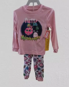 Toddler Girls 2 piece Pretty Little Monsters Pajama Set NWT Select Your Size - Picture 1 of 3