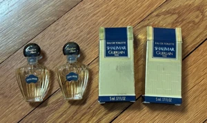 2x NIB Vintage Guerlain Shalimar Eau de Toilette EDT 5 ml .17oz Mini Splash - Picture 1 of 2