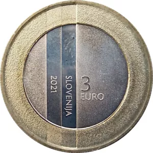 SLOVENIA 3 EURO 2021 UNC 1 YEAR TYPE,30th ANNIVERSARY OF THE STATEHOOD OF THE RE - Picture 1 of 2
