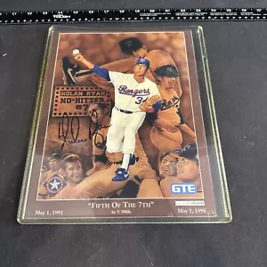 Signed By Nolan Ryan Fifth of the 7th Numbered Print by Vernon Wells X48 - Picture 1 of 5