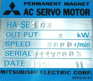 Mitsubishi Motors-AC Servo HA-SE103 *REPAIR EVALUATION ONLY* [PZJ] - Picture 1 of 1